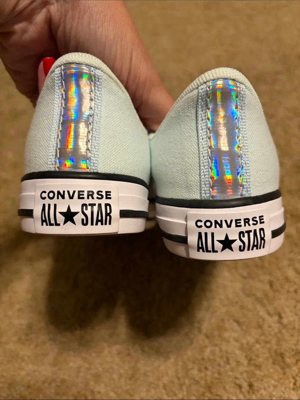 Converse Kids Low Top Sneakers in Mint Green